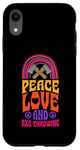 iPhone XR Peace Love And Axe Throwing Bohemian Rainbow Case