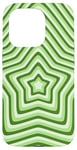 iPhone 15 Pro Green Star Retro Coffee Latte Y2K Aesthetic Pattern Case