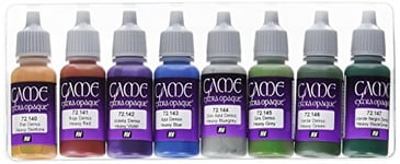 Vallejo Game Color Extra Opaque Acrylic Paint Set - Assorted Colours (Pack of 8),Green,17 ml (Pack of 8)