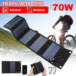 Travel Folding Phone Charger USB Solar Panel 70W Power Charger