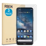 [3 Pack] RBEIK for Nokia 8.3 5G Screen Protector Glass, Anti-Fingerprints Scratch Resistance Bubble Free 9H Hardness Tempered Glass for Nokia 8.3 5G 6.81" Phone
