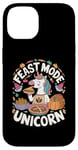 Coque pour iPhone 14 Thanksgiving Unicorn Feast Mode Licorne Thanksgiving Party