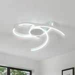 Comely Plafonnier LED Moderne 45W 6500K, Lustre Suspension Luminaire en Fer Blanc, Luminaire Plafonnier pour Salon, Chambre et Cuisine, Installation Facile