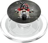 Gnomie Girl Love Riding Motorcycle Skull Chopper Biker Gnome PopSockets PopGrip pour MagSafe