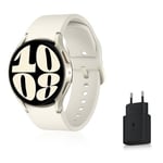 Samsung Galaxy Watch6 Montre Connectée avec Chargeur, Suivi de Santé, Suivi Sportif, Bluetooth, 40mm, Crème, Exclusivité Amazon Version FR