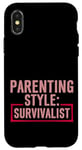 Coque pour iPhone X/XS Parenting Style Survivalist Élever des enfants résilients