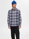 SELECTED HOMME Regular Fit Check Shirt, Sky Captain