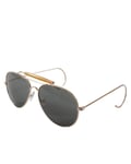 Rothco Air Force Pilot Solglasögon - G.I. Type (Gold w. Smoke Lens, One Size) Size Gold Lens