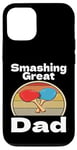 Coque pour iPhone 12/12 Pro Drôle Smashing Great Dad Ping Pong Lover Game Winner Retro