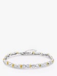 Milton & Humble Jewellery Pre-Loved 18ct White & Yellow Gold Diamond Infinity Tennis Bracelet, Dated Circa 2000s