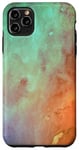 Coque pour iPhone 11 Pro Max Turquoise orange corail dégradé