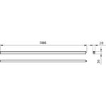 Ledinaire Grundarmatur BN021C, 1900 lumen, 830, L1200 mm