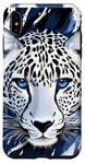 Coque pour iPhone XS Max Coque de téléphone classique à rayures blanches léopard bleu guépard