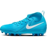 Nike Jr Phantom Luna II Academy AG Soccer Shoe, Blue Fury/White, 33 EU