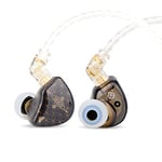 Linsoul Tangzu Wan'er S.G Écouteurs Intra-Auriculaires HiFi 10 mm avec diaphragme en Pet de Forme Ergonomique, Câble Tressé OFC Détachable à 2 Broches pour Musicien, DJ (Noir, TANGZU Wan'er S.G)