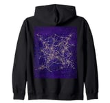 Star Constellation Map for Astronomy Lovers and Stargazers Zip Hoodie