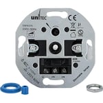 UNITEC pour Ampoules LED de 3 à 60 W et Charges ohmiques et inductives de 7 à 110 W, avec Interrupteur à Pression et bornes à vis variateur Couleur Argent