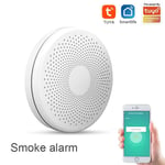 Tuya et Smart Life-Détecteur de fumée avec fonction WiFi,capteur de monoxyde de carbone,détecteur de gaz co,alarme sonore d'incendie,version 2 en 1 - Type wifi smoke detector