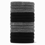 Claire's Black Lurex Rolled Hair Ties - 12 Pack