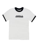 Nike Childrens Unisex Vintage Boys White "Swoosh" T-Shirt - Size Small