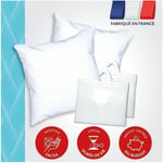 Dodo - Pack 2 oreillers tendance 60x60cm + 2 protege oreillers imperméable 60x60 cm - Garnissage 100% Polyester