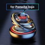 (Porsche-logolle)Auton aurinko aromaterapia 360 astetta automaattinen pyörivä auton ilmanraikastin hajuvesi auton aromaterapia mauste auto hajuvesi custom LOG