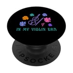 In My Violin Era Musicien rétro tendance pour femme Motif floral PopSockets PopGrip Adhésif