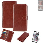 CASE FOR Motorola Edge 50 Pro BROWN FAUX LEATHER PROTECTION WALLET BOOK FLIP MAG