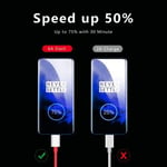 Kannettava alkuperäinen Oneplus 8tpro Warp Charge Type-C Dash Kaapeli 10A Pikalatauskaapeli Punainen USB 1 Meter Two