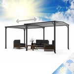 Pantheon Solid Sky Expand pergola 3 x 2,5 x 3 m aluminium anthracite