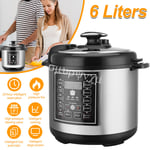 1050W Electric Pressure Cooker Multi-Purpose 6 Litre 10-in-1 Digital Screen UK