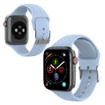 Apple Watch Series 5 44mm 3D strassi silikoninen kellonauha - Vauvasininen Tummansininen