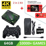 4K Ultra Video Game Console for PS1/SEGA/SNES/MAME Retro TV -pelikonsoli 64GB 10000 Games Video Game Stick M8/X2