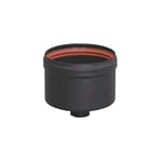 S & M 485572 bouchon de purge H émaillé de couleur 850 °c-ø 80 mm pour conduite de fumée de poêles et cheminées de Pellets, Noir