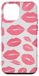 Coque pour iPhone 12 mini Pink Kiss Coquette Rouge à lèvres pour femme et fille