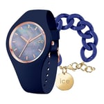 ICE-WATCH - Ice Pearl Twilight - Montre Bleue pour Femme avec Bracelet en Silicone - 016940 (Small) +Ice - Jewellery - Chain Bracelet - Lazuli Blue - Gold