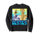 Star Wars R2-D2 & C-3PO Cartoon Best Buddies Text Sweatshirt