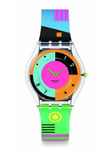 Klocka SWATCH Neon Hot Racer SS08K119 Tunn, Transparent boett,