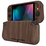 playvital ZealProtect Coque de Protection pour Nintendo Switch Lite,Coque Rigide pour Switch Lite,Grip Cover Joycon avec Protection d'écran&Capuchon Joystick&Cap Bouton-Grain de Bois