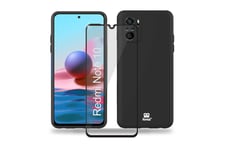 Ibroz Coque silicone noir + Verre trempé 9H pour Xiaomi Redmi Note 10