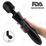 LCC® massage massagestav Vibrationsvibrator 20 vibrationsmönster 8 kraftfulla hastigheter, uppladdningsbar USB