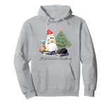 All Booked for Christmas Ghost Santa Christmas Book Tree Pullover Hoodie