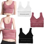 Wireless Women Padded Sports Bra Soft Breathable U‑Back Bra For Yoga Gym Fit TPG