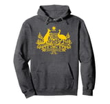 AUSTRALIA COAT OF ARMS KANGAROO AND EMU AUSTRALIAN SYMBOL Pullover Hoodie