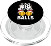 Funny Baseball Christmas I Have Big Beautiful Balls jokes PopSockets PopGrip for MagSafe