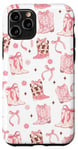 iPhone 11 Pro Coquette Pink Cowgirl Boots & Bow ribbon Western rodeo girly Case