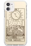 The Moon Tarot Card Cream Impact Phone Case for Iphone 11 TPU Protective Light Strong Cover with Psychic Astrology Fortune Occult Magic