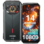 DOOGEE S Punk Rugged Smartphone Android 14, 16GB+256GB/1TB, 10800mAh 33W Charging, 126dB Super Speaker, 50MP+16MP, 6.58" FHD+,IP68 Waterproof/LED Light/4G Dual SIM/NFC/OTG/Face/Fingerprint Unlock