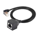 Câble Ethernet RJ45 Cat8, câble réseau Cat8 haute vitesse mâle à femelle à 90 degrés, cordon de raccordement SFTP 40 Gbps 2000 Mhz pour routeur modem serveur (UP).[G846]