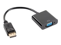 Lanberg - Videokort - Displayport (Hane) Till Hd-15 (Vga) (Hona) - Displayport 1.1A - 20 Cm - Svart